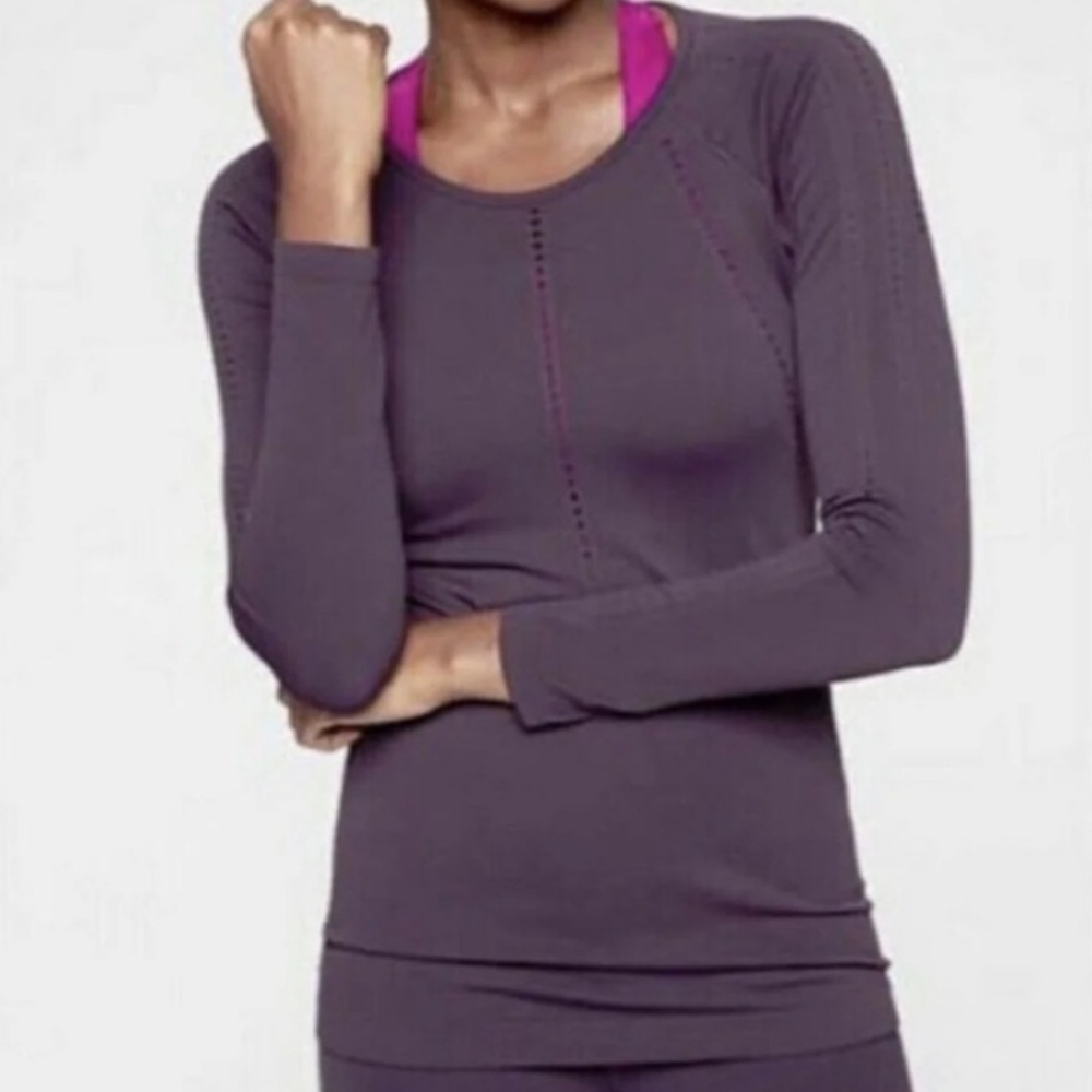 Athleta Foothill Plum Seamless Long Sleeve